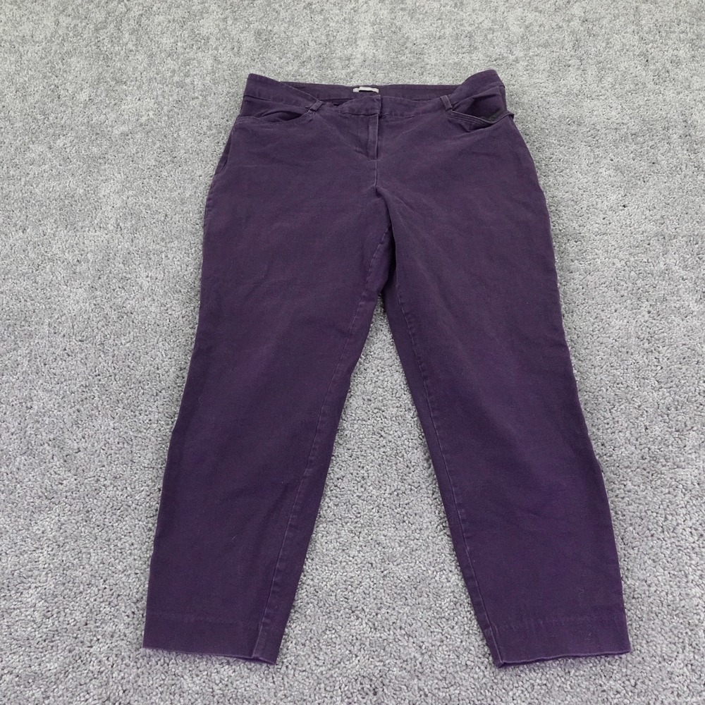 Maurices Chino Pants Womens 15/16 REG Purple Cotton Blend Stretch Trousers